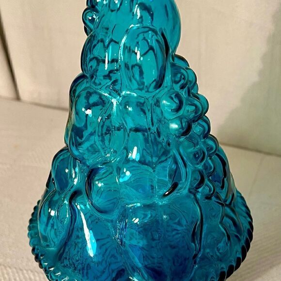 Empoli Blue Fruit Basket Italian Genie Bottle Decanter with No Stopper. EVC - Picture 4 of 10